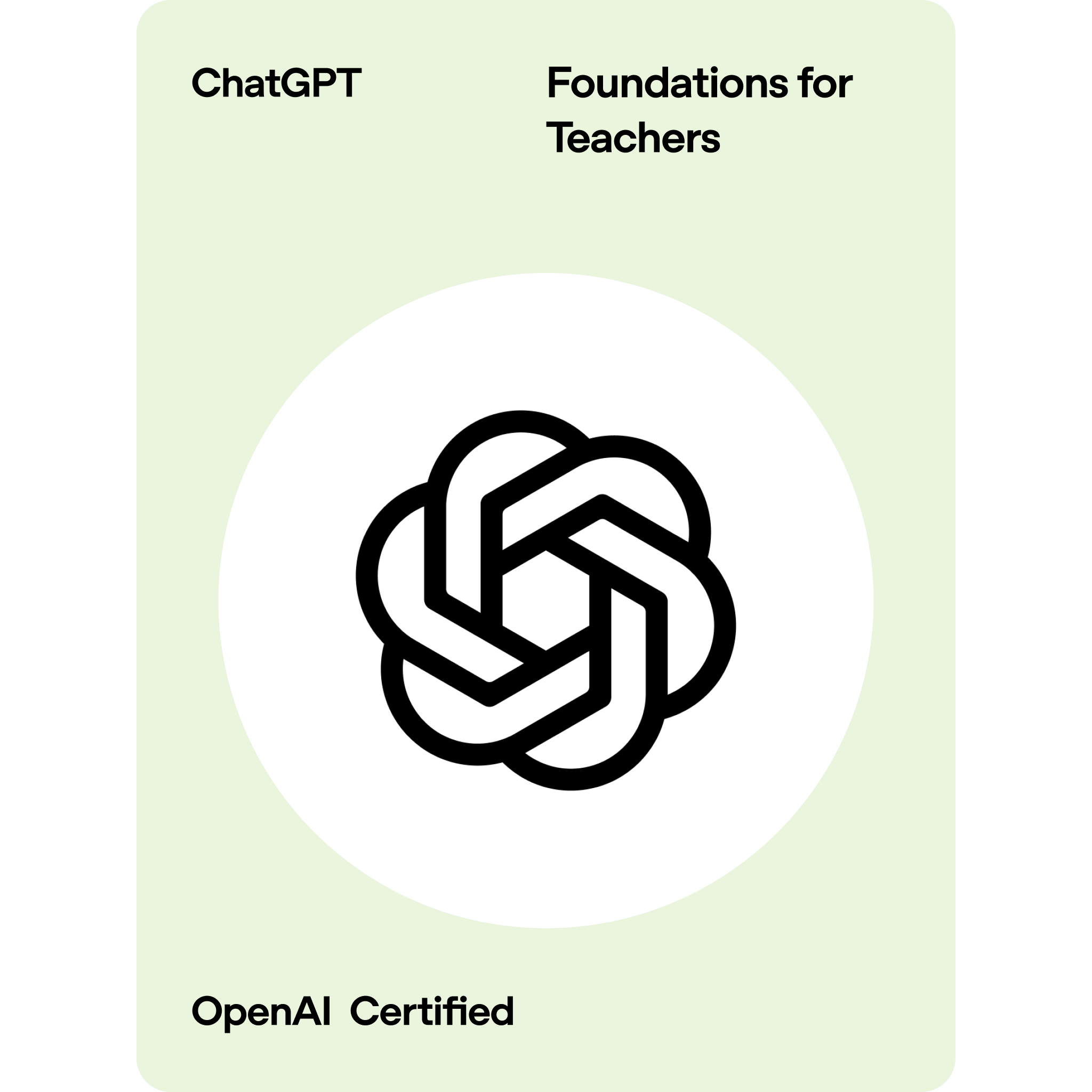 ChatGPT Foundations for Teachers badge
